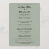 Programme Modern Minimalist Wedding | Sage Green Timeless  (Devant)