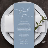 Programme Modern Romantic Wedding Reception Thank You Card