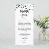Programme Modern Rustic Wedding Dinner Thank You Card (Debout devant)