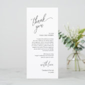 Programme Modern Wedding Reception Dinner Thank You Card (Debout devant)