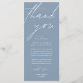 Programme Modern Wedding Reception Dinner Thank You Card (Devant)