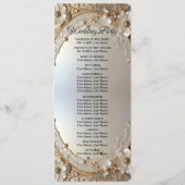 Programme Modern White Flowers Pearls Wedding Program (Dos)