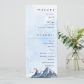 Programme Modern Winter Mountain Pattern Wedding (Debout devant)