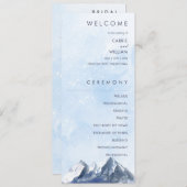 Programme Modern Winter Mountain Pattern Wedding (Devant / Derrière)