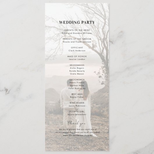 Programme Moderne 2 Lumière Faded Transparent Photos Mariage (Dos)