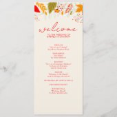 Programme Moderne automne brillant Floral Simple Mariage ivo (Devant)