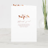 Programme Moderne Automne vert Mariage géométrique Rustique (Dos)