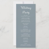 Programme moderne Boho Garden Grey Wedding (Dos)