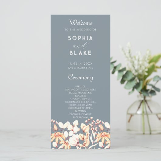 Programme moderne Boho Garden Grey Wedding (Debout devant)