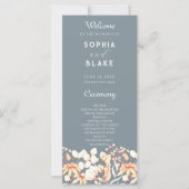 Programme moderne Boho Garden Grey Wedding (Devant)
