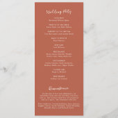 Programme Moderne Burning Orange Mariage simple (Dos)