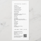Programme Moderne Chic Dusty Blue Monogramme QR Code Mariage (Dos)