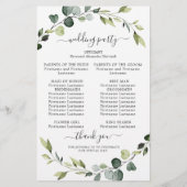 Programme moderne de cérémonie des Mariages de cou (Dos)