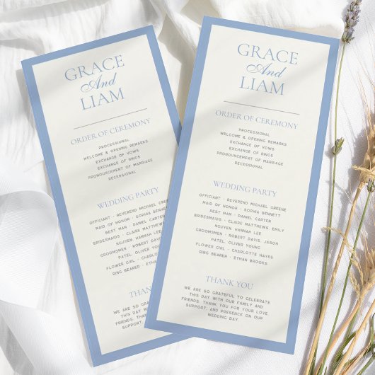 Programme moderne de cérémonie des Mariages d'élég