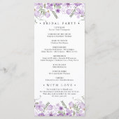 Programme moderne de Fêtes des mariées florales po (Dos)