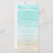 Programme moderne de mariage Abstrait à la plage (Dos)