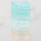 Programme moderne de mariage Abstrait à la plage (Devant / Derrière)