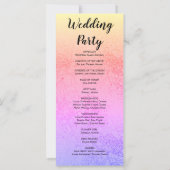 Programme moderne de mariage arc-en-ciel et floral (Dos)