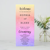 Programme moderne de mariage arc-en-ciel et floral (Debout devant)