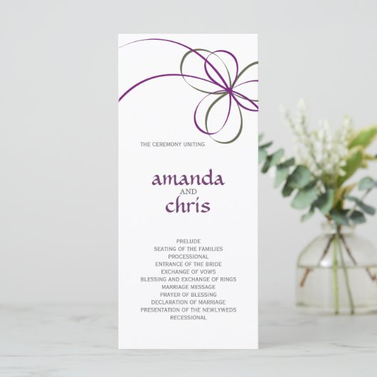 Programme moderne de mariage au ruban (Debout devant)