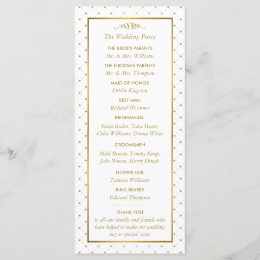 Programme moderne de mariage avec effet de résidu (Dos)