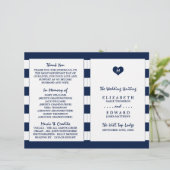 Programme moderne de mariage blanc et bleu marine (Debout devant)