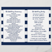 Programme moderne de mariage blanc et bleu marine (Dos)