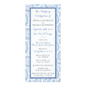 Programme moderne de mariage Blue Paisley (Devant)