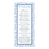 Programme moderne de mariage Blue Paisley (Dos)