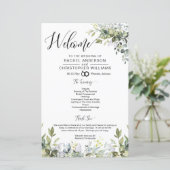 Programme moderne de mariage Boho vert (Debout devant)