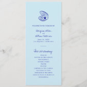Programme moderne de mariage de coquillages bleu m (Devant)