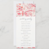 Programme moderne de mariage de typographie Blush (Dos)