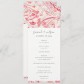 Programme moderne de mariage de typographie Blush (Devant / Derrière)