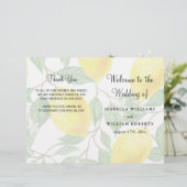 Programme moderne de mariage d'été Boho Lemon (Debout devant)