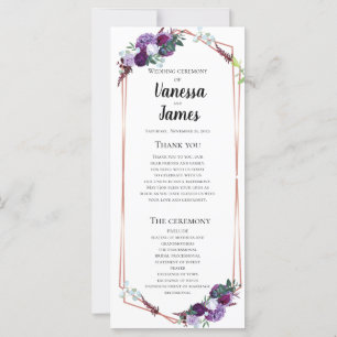 Programme moderne de mariage géométrique floral po