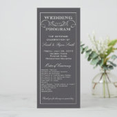 Programme moderne de mariage Gris Gris Charbon (Debout devant)