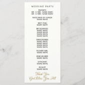 Programme moderne de mariage ivoire Photo personna (Dos)