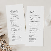 Programme moderne de mariage noir et blanc plat