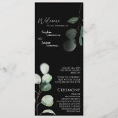 Programme moderne de Mariage noir vert (Devant)