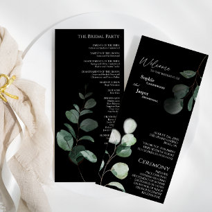Programme moderne de Mariage noir vert