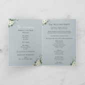 Programme moderne de mariage plié Eucalyptus (Intérieur)