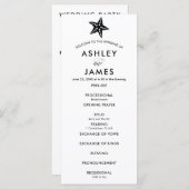 Programme moderne de mariage pour la cérémonie de  (Devant / Derrière)