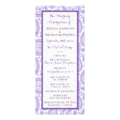 Programme moderne de mariage Purple Paisley (Devant)