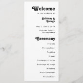 Programme moderne de mariage rétro (Devant)