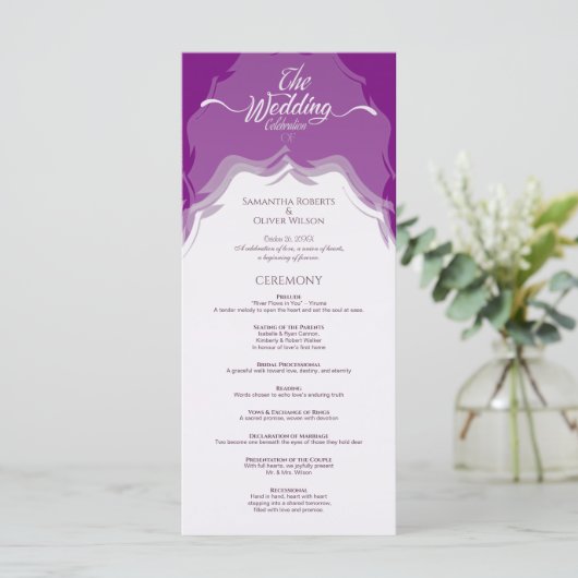 Programme moderne de mariage rose Abstrait (Debout devant)