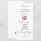 Programme moderne de mariage rose Rose Dusty (Devant / Derrière)