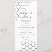 Programme moderne de mariage sur peigne de miel (Devant)