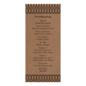 Programme moderne de mariage Whimsical Kraft (Dos)