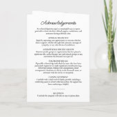 Programme Moderne et élégant pliage de 4 photos pour funérai (Dos)