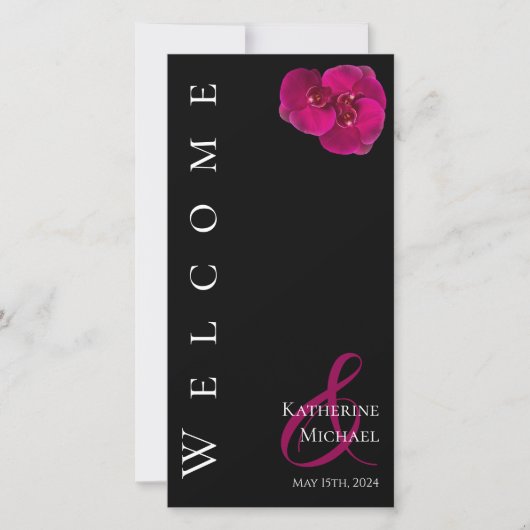 Programme moderne Fuchsia Orchidées-Mariage- (Devant)